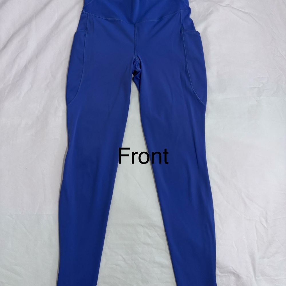 LULULEMON 33” Leggings Side and Hidden Inner Pockets Blue size 6 - Picture 3 of 9